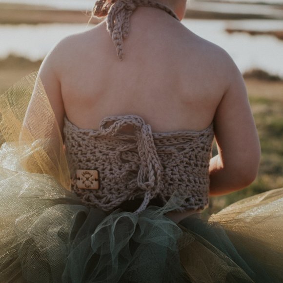 Ella Crop Top, Pima Cotton Top, Baby Crochet Crop Top, Summer cotton top - Picture 8 of 10